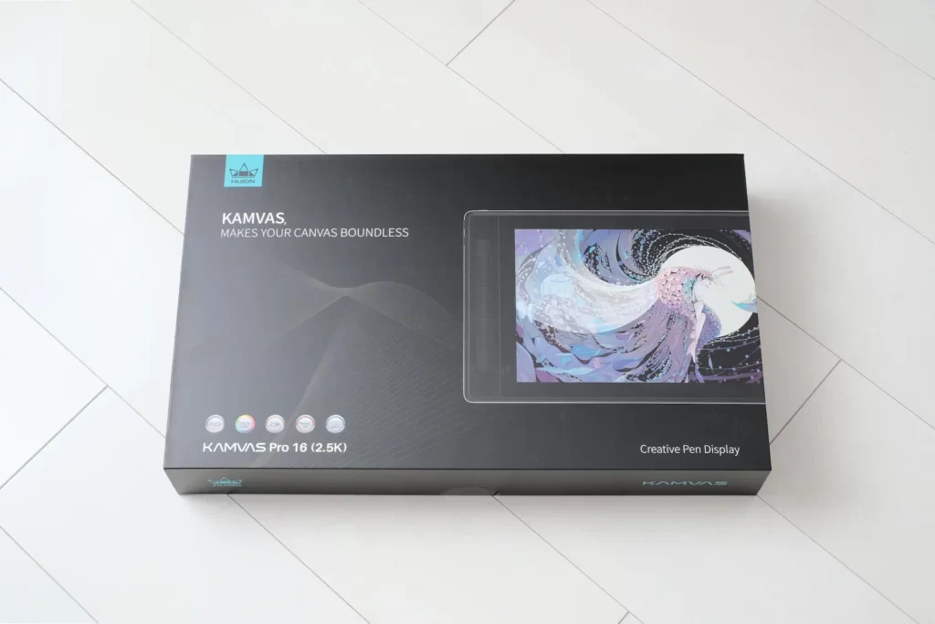 Kamvas Pro 16(2.5K)の外箱